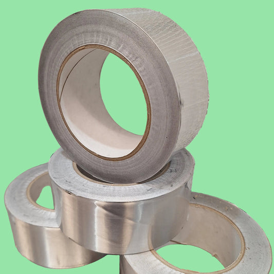 30µm Aluminium Foil Tape 50mm x 45m Heavy Duty Adhesive Roll
