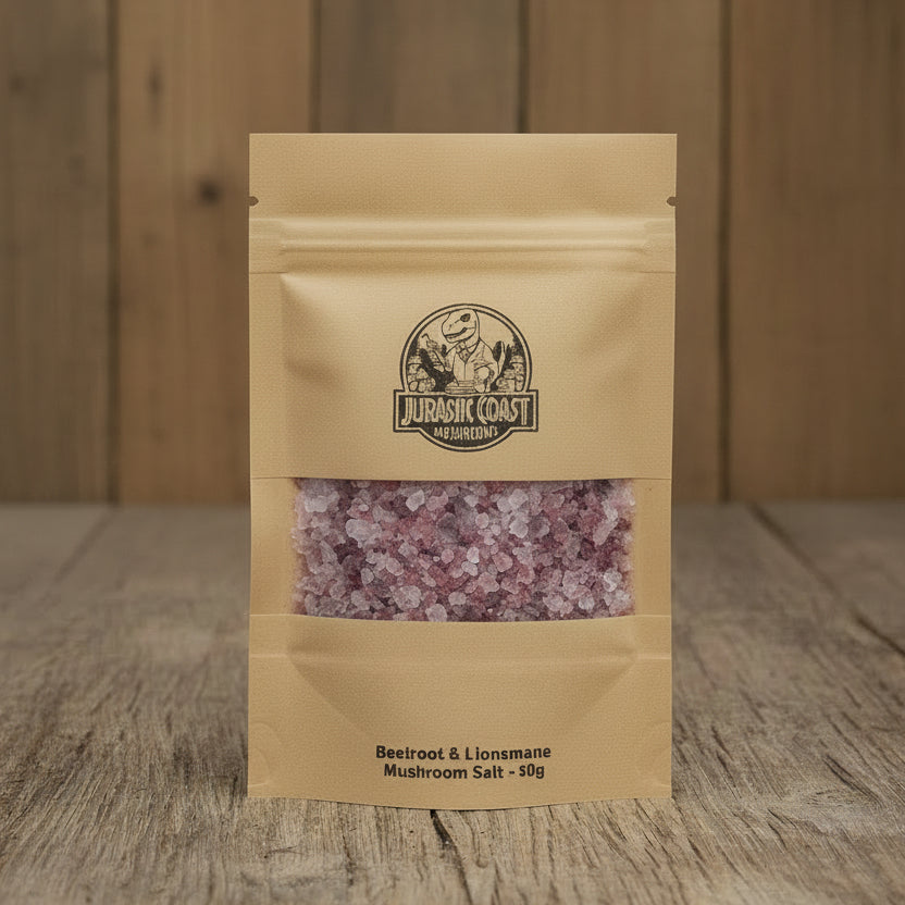 Beetroot and Lionsmane Salt from Jurassic Coast Mushrooms