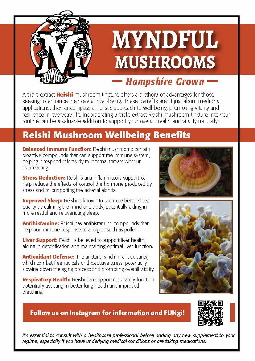 Myndful Mushrooms - Reishi TRIPLE EXTRACT TINCTURE 50ml