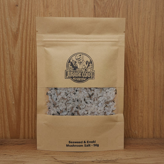 seaweed and enoki mushroom salt seaweed from Jurassic Coast Mushrooms