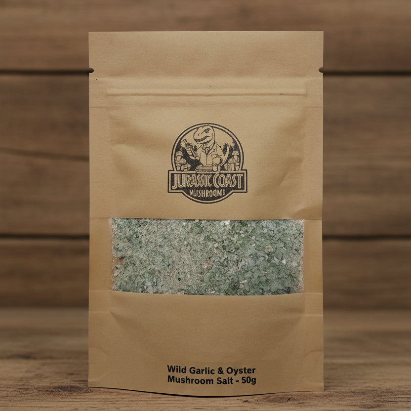 wild garlic and oyster mushroom salt from Jurassic Coast Mushrooms