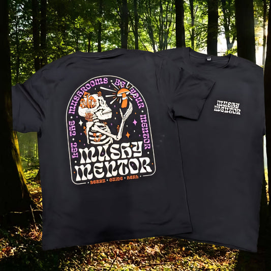 Mushymentor x PunkRoss T-Shirt - LET THE MUSHROOMS BE YOUR MENTOR